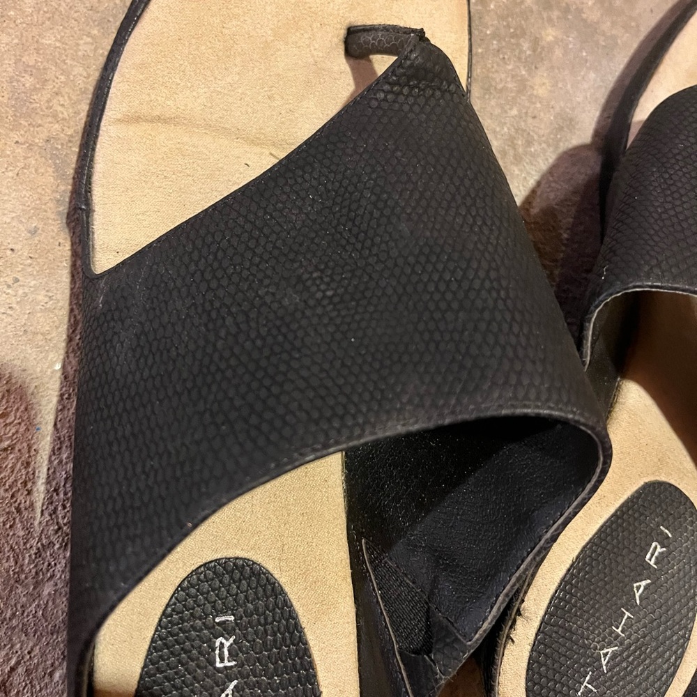 Tahari Black Heeled Sandals